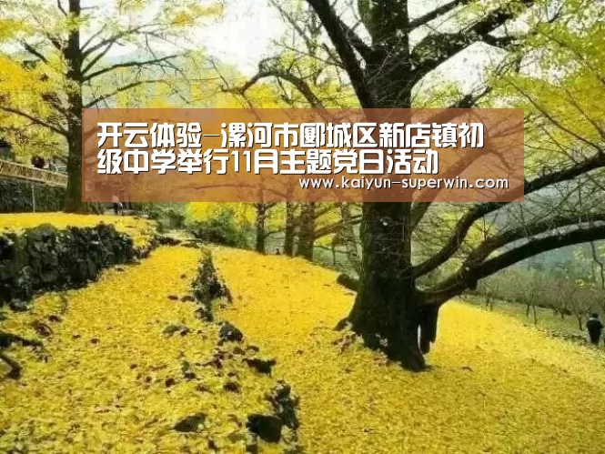 开云体验-漯河市郾城区新店镇初级中学举行11月主题党日活动(图1) 开云体验